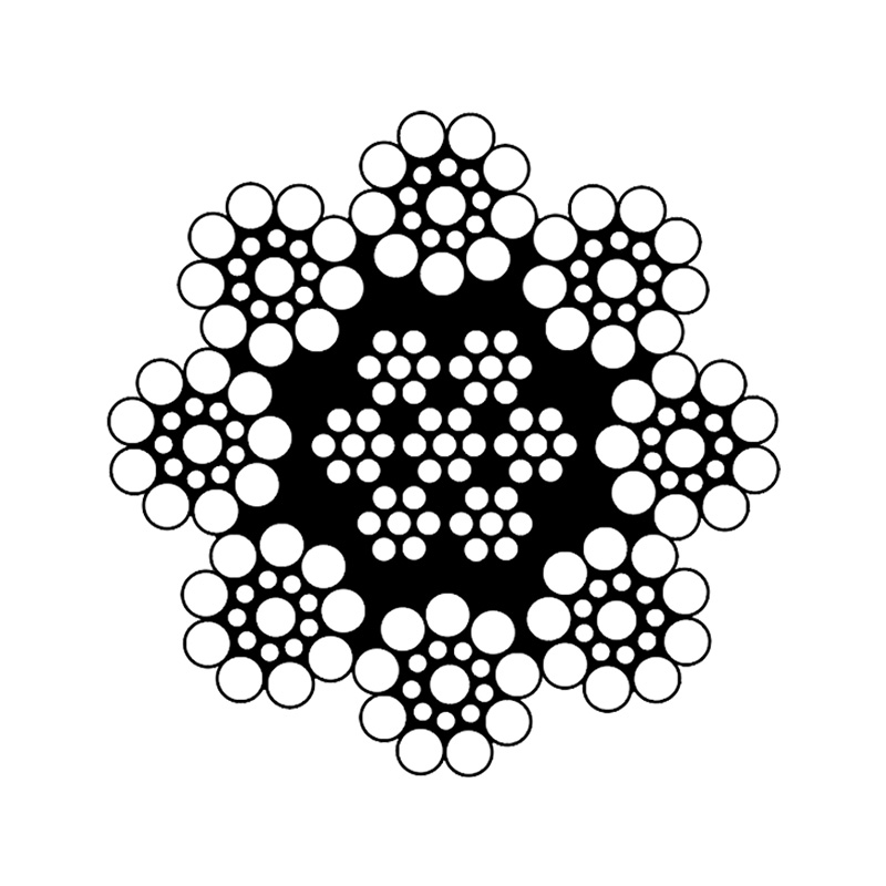 ASTM A1023 6X19 stålkjerne Høy bruddkraft løftewire